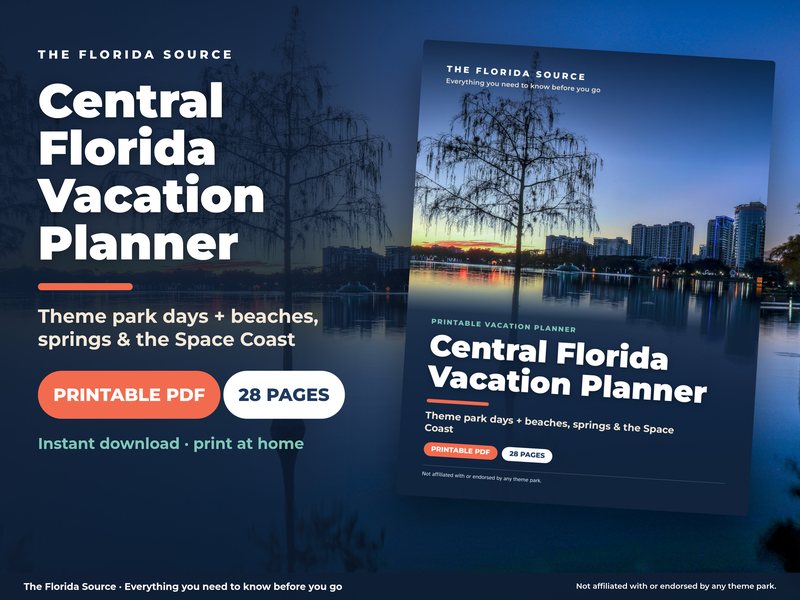 Central Florida Vacation Planner printable PDF guide cover