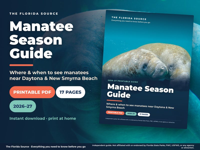 Manatee Season Guide printable PDF guide cover